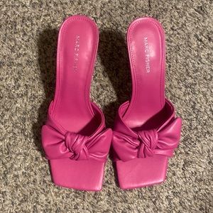 Mark Fisher fuchsia pink high heel sandals size 10. Never worn.